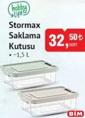 HOBBY LİFE STORMAX SAKLAMA KUTUSU 1,5 L